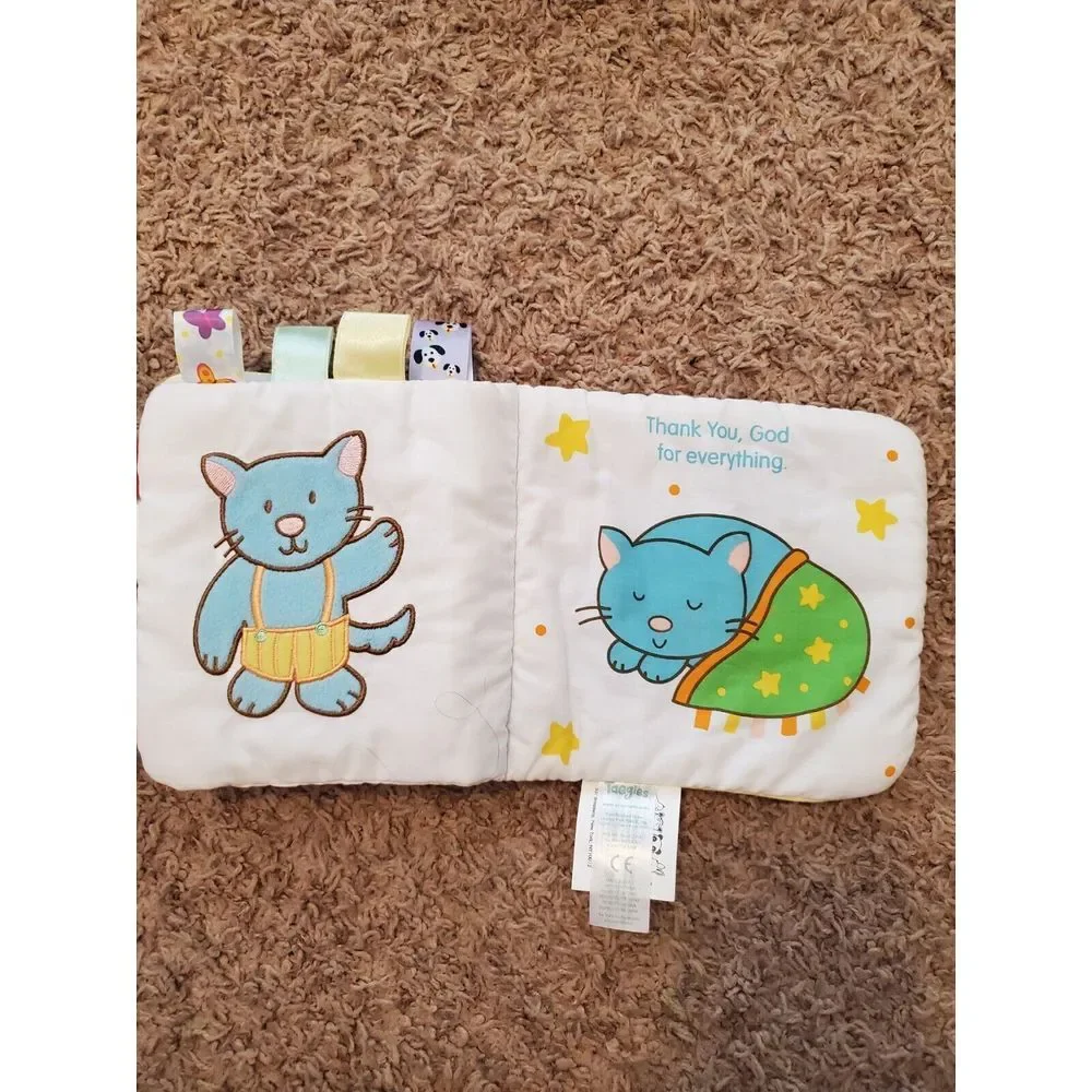 Thank You Prayer Baby Book Cartwheel Taggies Fleece Ribbon Plush 6